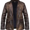 NY 2026 Lana Del Rey Browm Leather Blazer