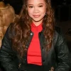 NYC Storm Reid Black Leather Jacket For Sale