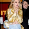 NYFW 2026 Amanda Seyfried Golden Jacket For Sale