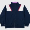 Neon Genesis Evangelion Series Shinji Ikari retro-style 90s track jacket - Navy
