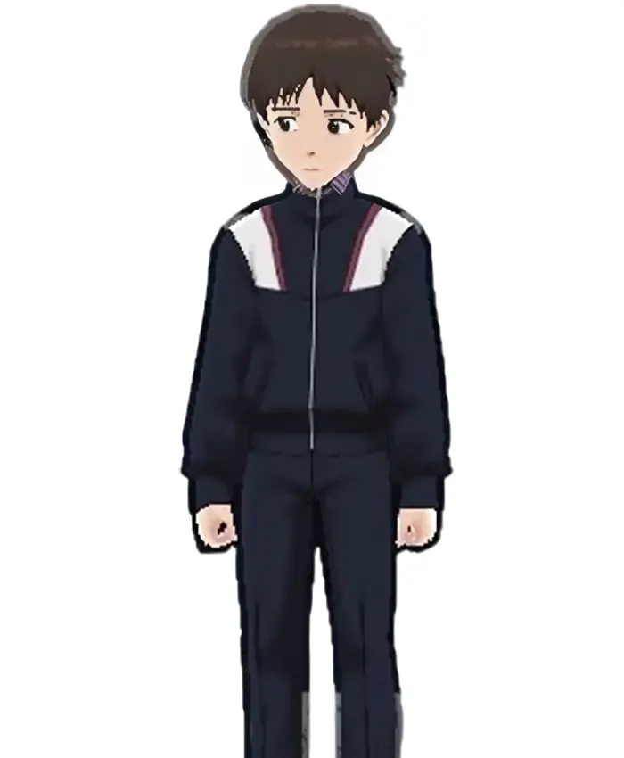 Neon Genesis Evangelion Series Shinji Ikari retro-style 90s track jacket
