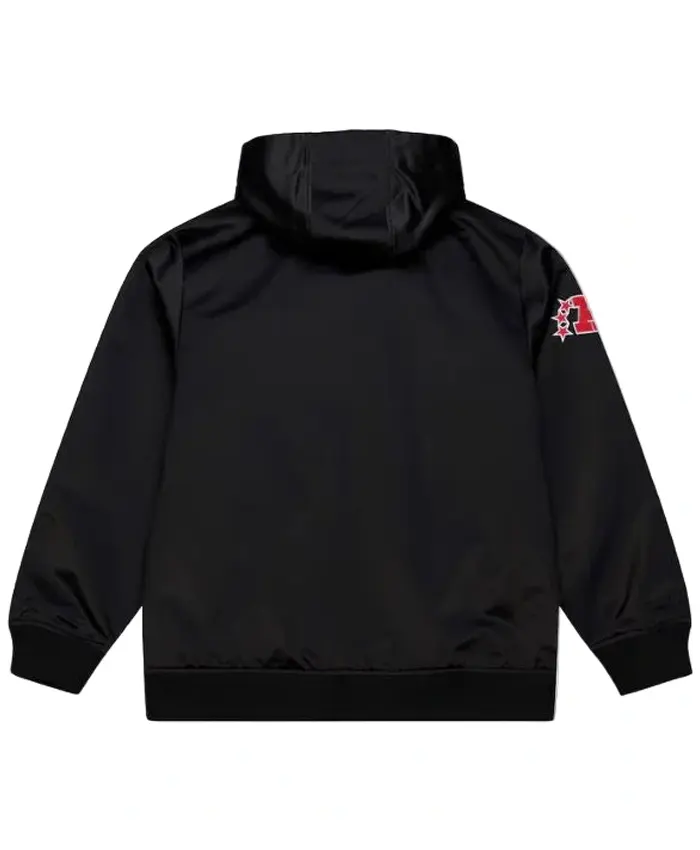Oakland Raiders Walk the Tunnel Black Hooded Bomber Jacket for Men and Women
