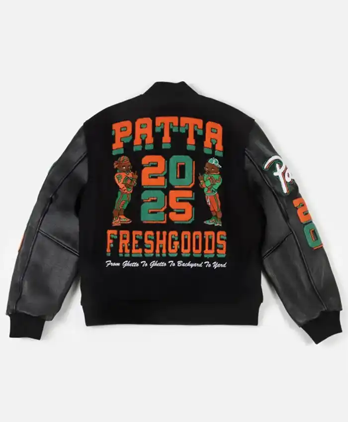 Patta x JFG 2026 Black Varsity Jacket For Sale