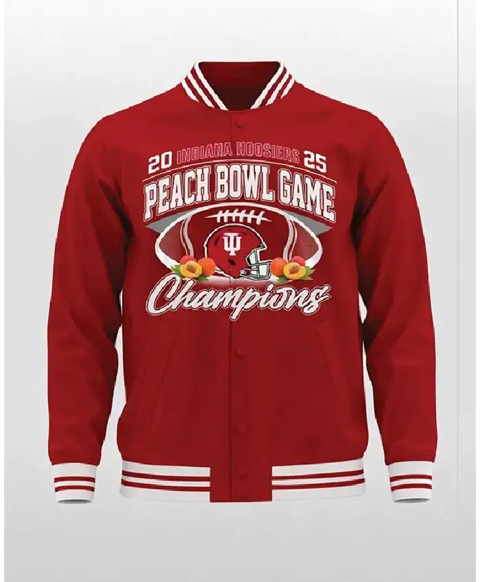 Peach Bowl Championship Indiana Hoosiers Red Varsity Jacket