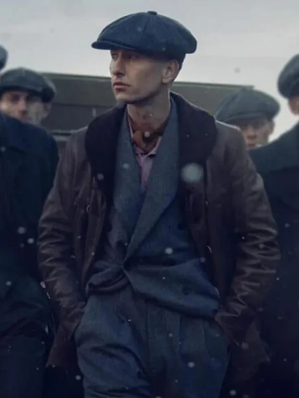 Peaky Blinders Barry Keoghan Leather Coat