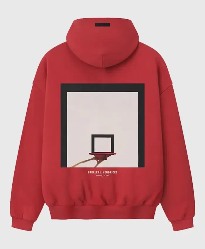 Philadelphia 76ers Fear of God x Barkley L. Hendricks 90’s Hoodie Red Back