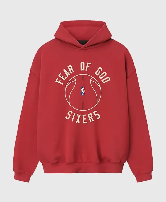 Philadelphia 76ers Fear of God x Barkley L. Hendricks 90’s Hoodie Red