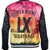 Pro Football Super Bowl LX Bay Area Black and White Varsity Jacket with Multicolor Back for Women