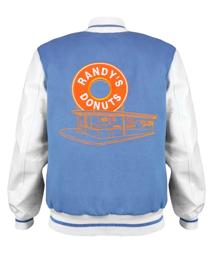 Randys Donuts Ryan Gosling Varsity Jacket Back