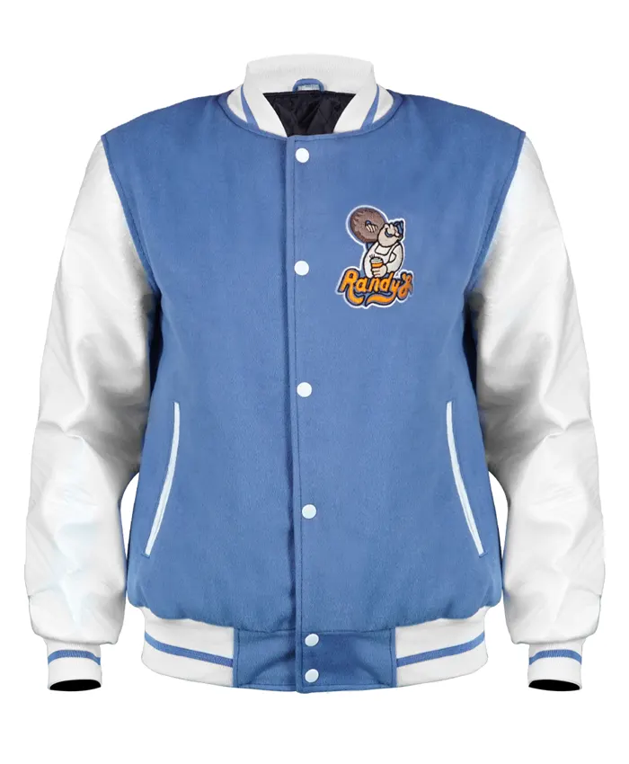 Randys Donuts Ryan Gosling Varsity Jacket Front