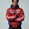 Supreme Spider-Man red and black leather jacket