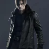 Resident Evil Requiem Leon S. Kennedy Black Leather Jacket