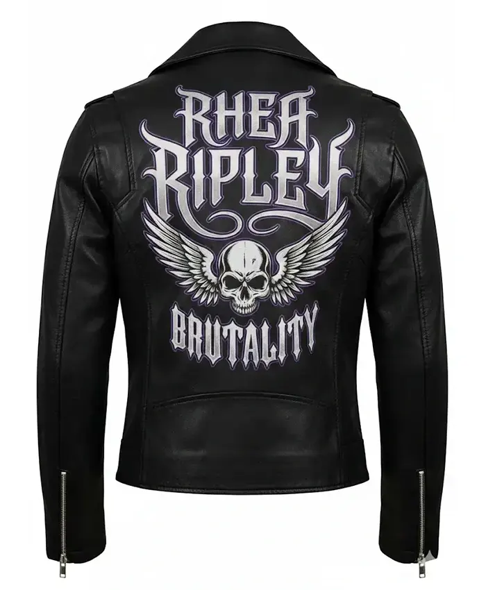 Rhea Ripley WWE Black Leather Jacket For Sale