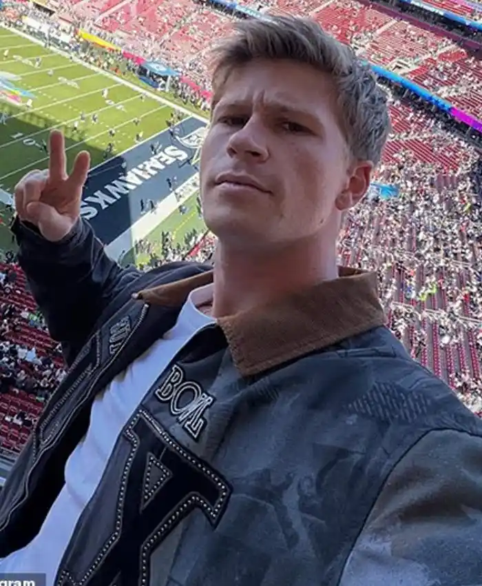 Robert Irwin Super Bowl 2026 Grey Jacket