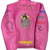 Rodeo Long Live Cowgirls Mirage Pink Leather Jacket For Men and Women