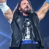SHop AJ Styles Royal Rumble 2026 Black Leather Vest