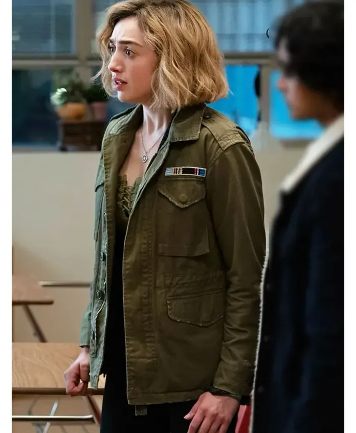 School Spirits S03 Maddie Nears Green Jacket Side