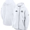 Seattle Seahawks Super Bowl LX Opening Night Tech Fleece White Hooded Jacket - Get now