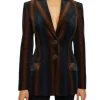 Shifting Gears S02 Kat Dennings Striped Velvet Blazer For Sale