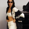 Shop 2026 Los Angeles Maybourne Hotel Kendall Jenner Black and White Adidas Jacket
