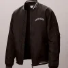 Shop Calvin Klein 2026 Jungkook Black Varsity Jacket