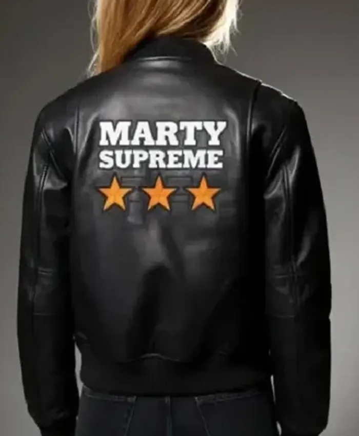 Shop Marty Supreme Leather Bomber Jacket for Women