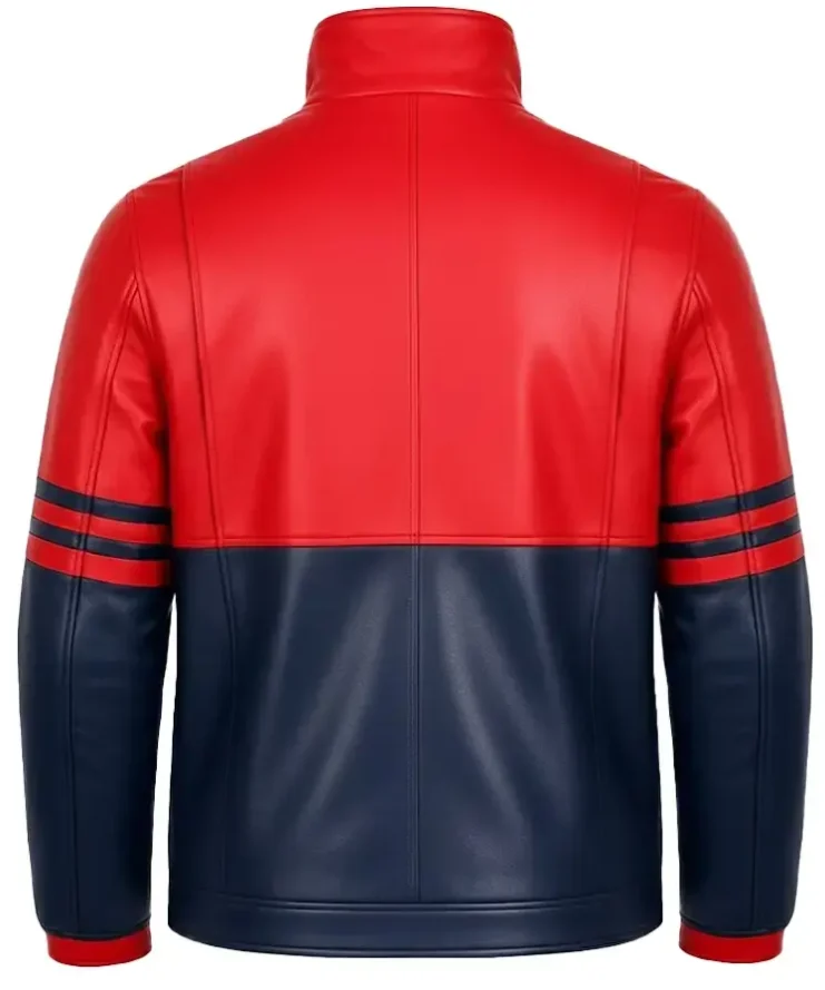Shop Two-Tone Motorcycle Leather Jacket For Men