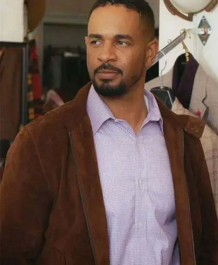 Shrinking S03 Damon Wayans Jr. Brown Leather Jacket