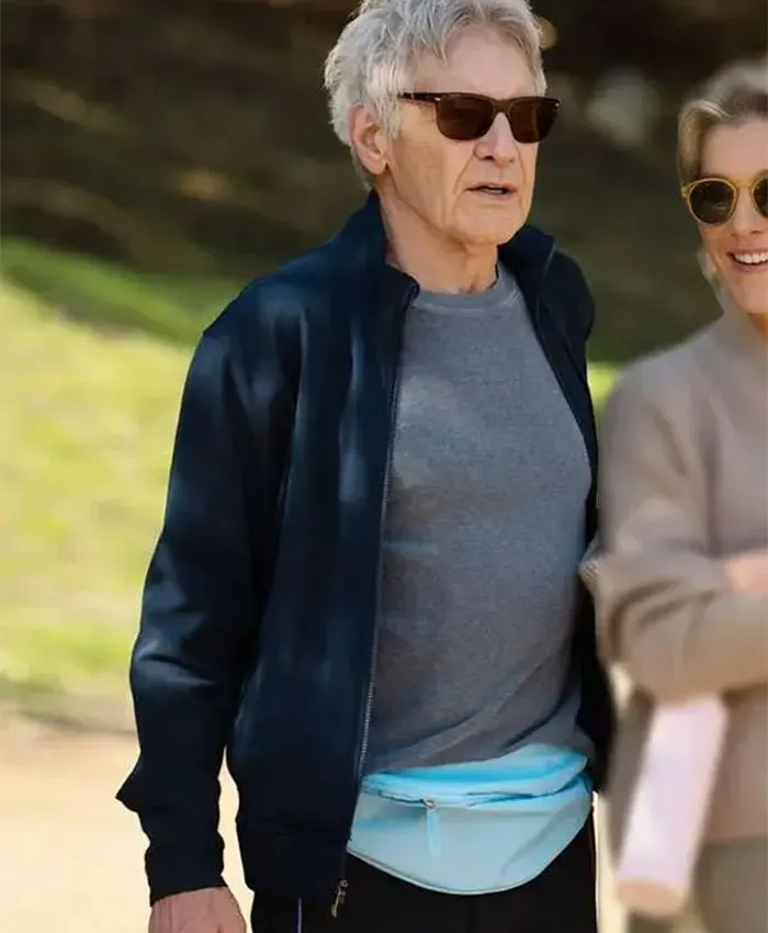 Shrinking S03 Harrison Ford Black Bomber Jacket