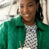 Shrinking S03 Jessica Williams Green Jacket For Sale