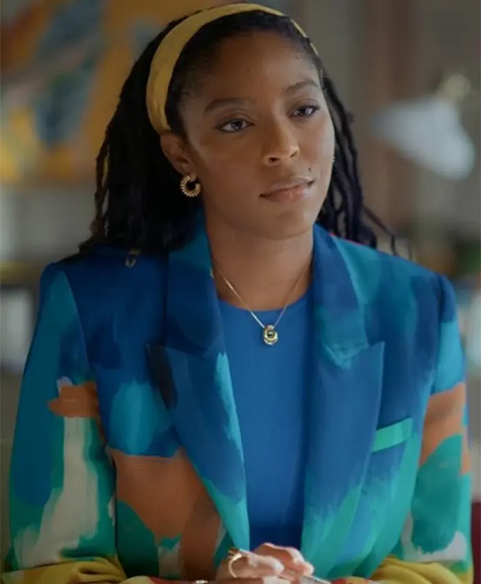 Shrinking S03 Jessica Williams Printed Blazer For Sale