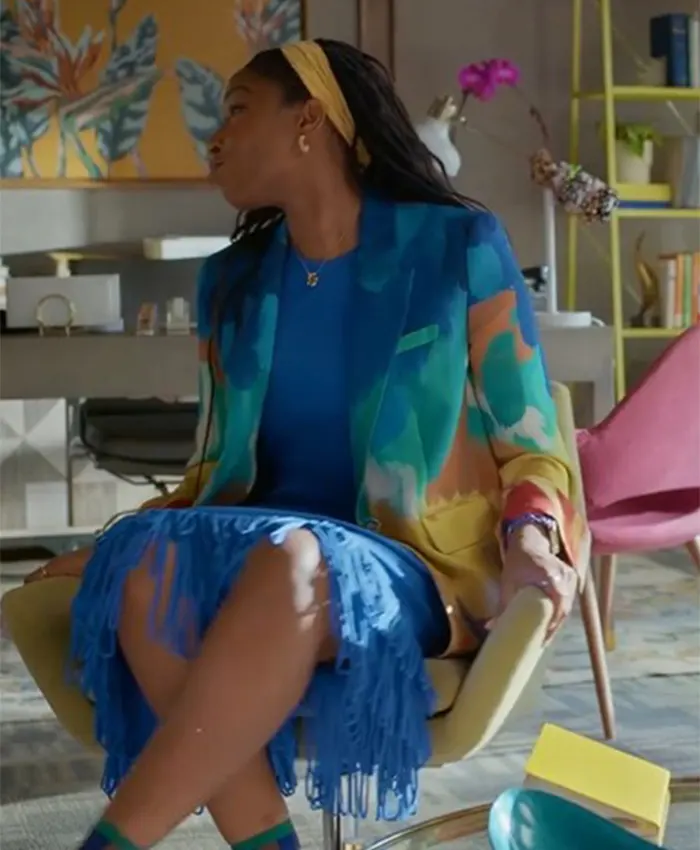 Shrinking S03 Jessica Williams Printed Blazer Front