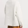 Shrinking S03 Lily Rabe Contrasting White Jacket Back