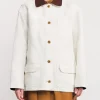 Shrinking S03 Lily Rabe Contrasting White Jacket For Sale