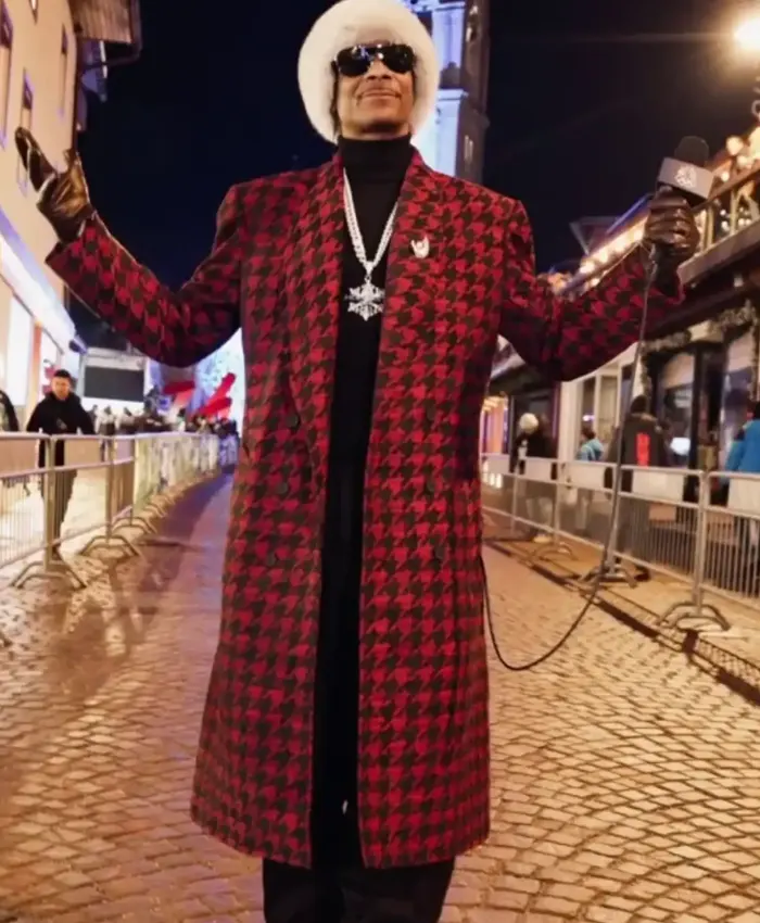 Snoop Dogg Winter Olympics 2026 Houndstooth Coat