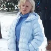 Somedays Pamela Anderson Quilted Blue Puffer Hooded Jacket
