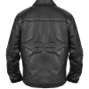 Premium black leather jacket by Vivet Signature with a comfortable tailored fit