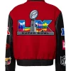 Super Bowl 2026 Wool & Leather Varsity Jacket Red