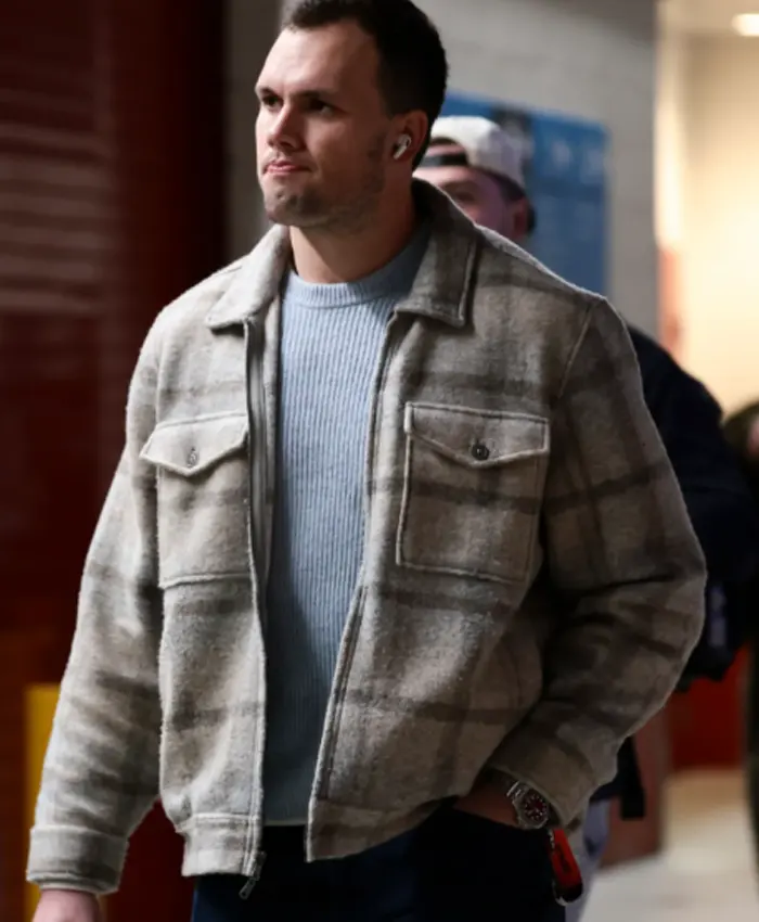 Super Bowl LX Hunter Henry Checked Jacket