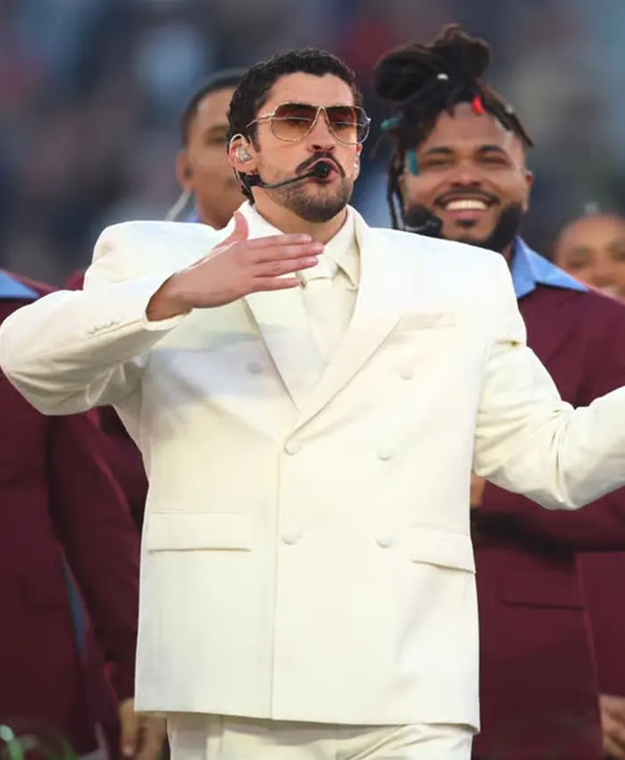 Super Bowl LX halftime Bad Bunny White Blazer