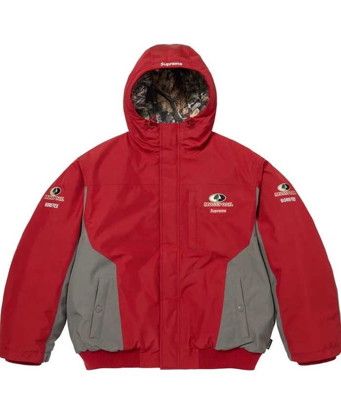 Supreme Gore Tex Mossy Oak Jacket Red