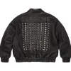 Supreme SS26 Studded Leather Jacket Black Back