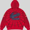 Supreme x Vanson Leathers Spiderman Zip Up Hoodie - Red