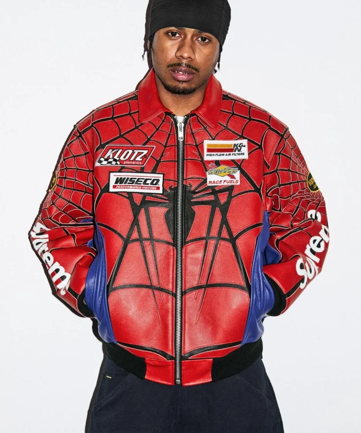 Supreme Spider Man Jacket | Spider Man 2026 Leather Jacket- Oskar
