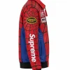 Spider-Man Supreme red leather jacket with rib-knitted cuffs