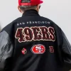 TRUE x Nike x San Francisco 49ers Destroyer Black Varsity Jacket for Men and Women