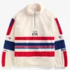 Team USA Cream Sherpa Jacket