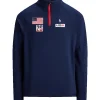 Team USA Quarter Zip Navy Pullover Jacket