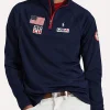 Team USA Quarter Zip Navy Pullover Jacket For Sale