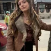 Tell Me Lies S03 Emily Meade Fur Collar Leather Jacket